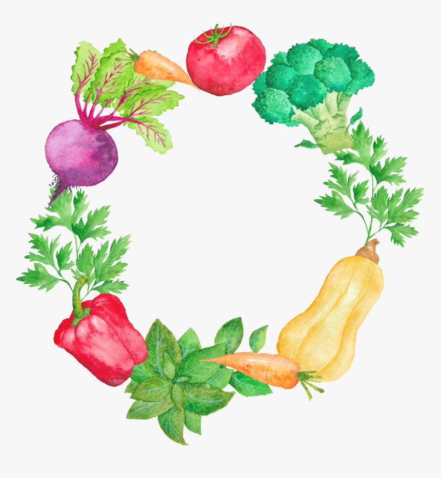 Color Pintado A Mano Cartoon Vegetales Cocina Png Transparente - Vegetable, Png Download