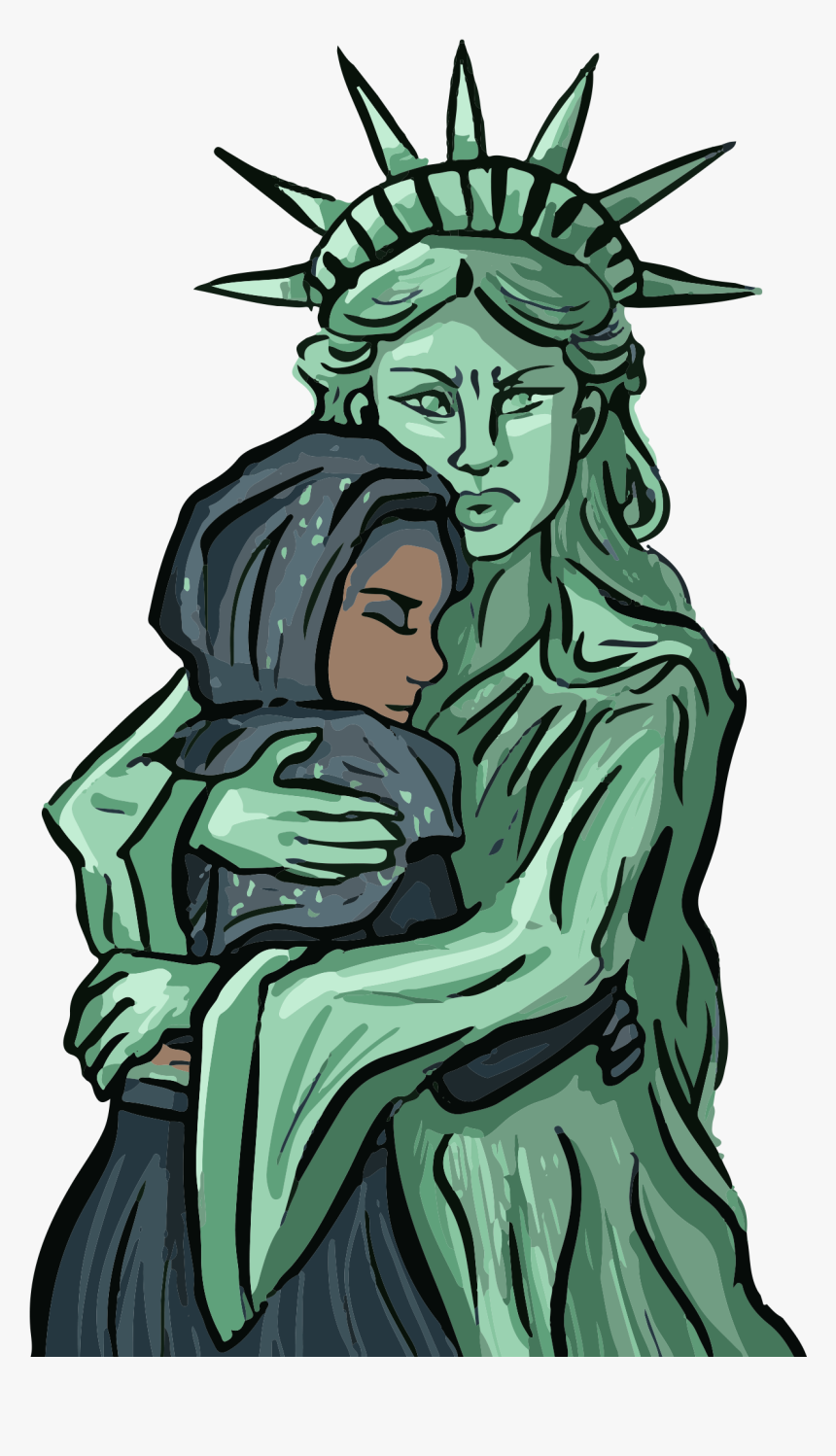 Statue Of Liberty Hugs Clipart , Png Download - Hijab Statue Of Liberty, Transparent Png