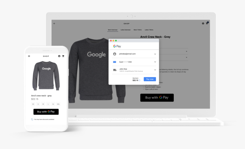 Src /pay/images/mod1 Pay Api Pay D2x 
 Srcset Https - Google Pay For Websites, HD Png Download