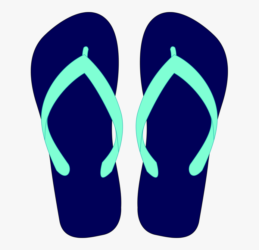Blue,electric Blue,sandal - Flip Flops Clipart, HD Png Download