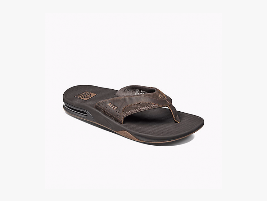 Reef Men S Leather Fanning Sandal - Slipper, HD Png Download