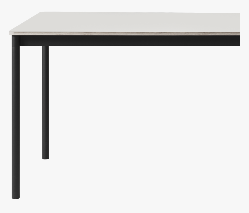 Base 18 Base Table Top Linoleum Plywood Whiteblack - White Table Top Ong, HD Png Download