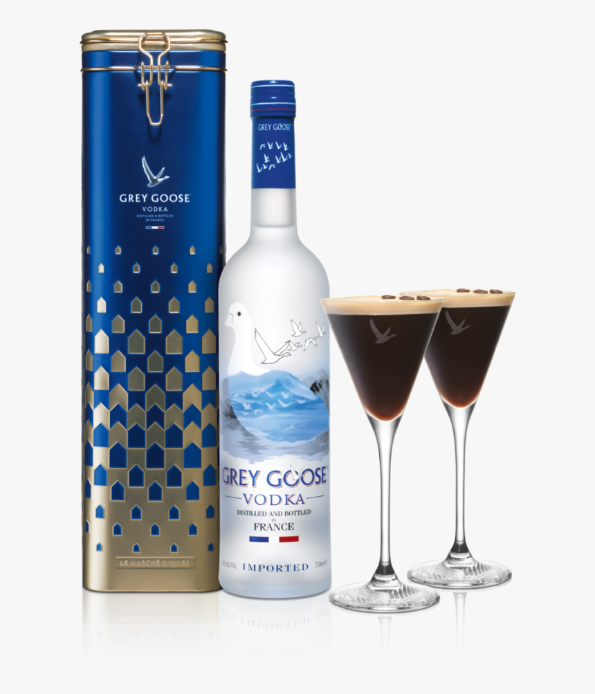Grey Goose Holiday Tin And Espresso Martini - Liqueur, HD Png Download