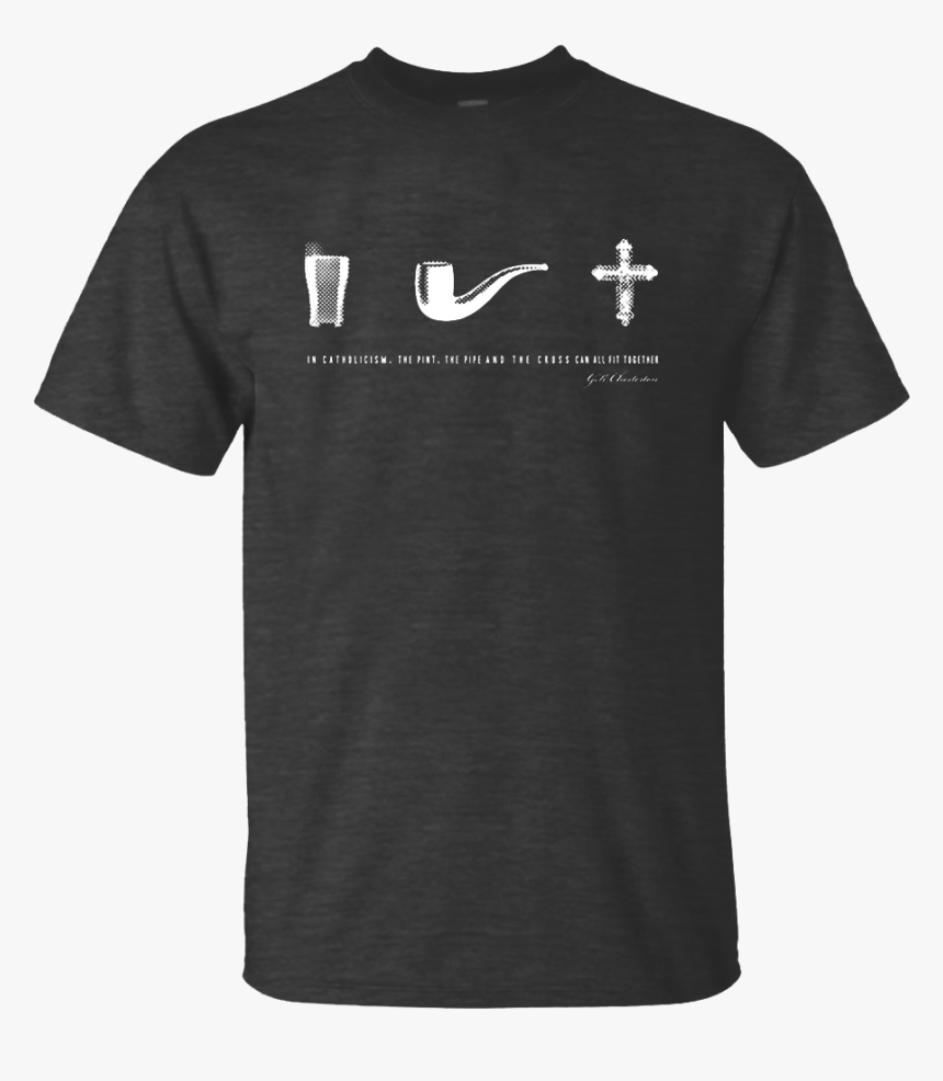 Gk Chesterton Pint Pipe Cross Tee 
 Class - Camiseta Balmain, HD Png Download