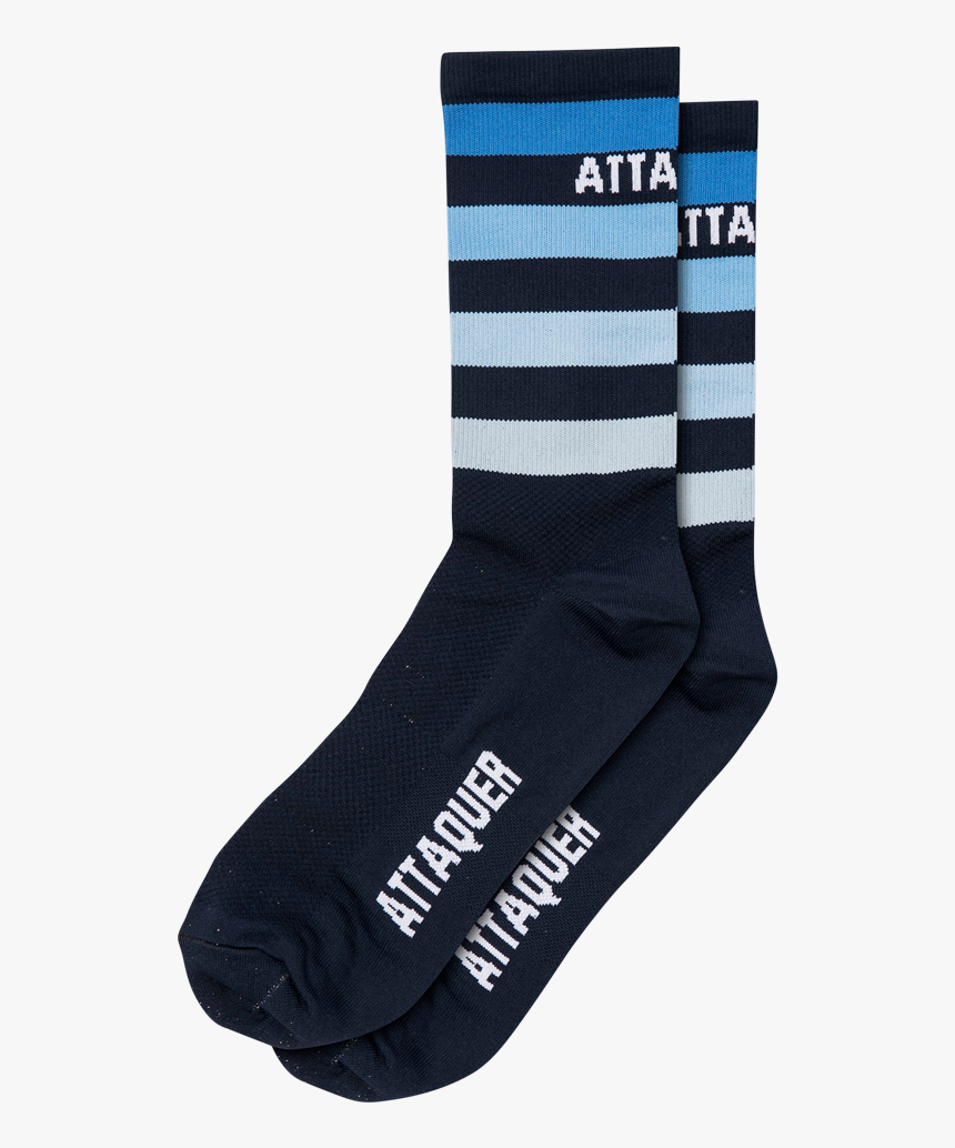 Faded Stripe Socks Navy Main - Sock, HD Png Download