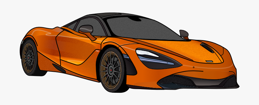 Mclaren 720s Papaya Spark Orange Mso Illustration 720s - Mclaren 720s Clipart, HD Png Download