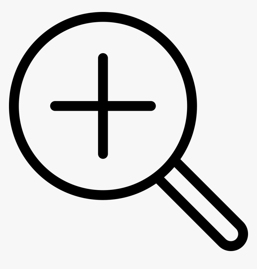 Thin Zoom In Magnify Plus - Thin Search Icon Png, Transparent Png