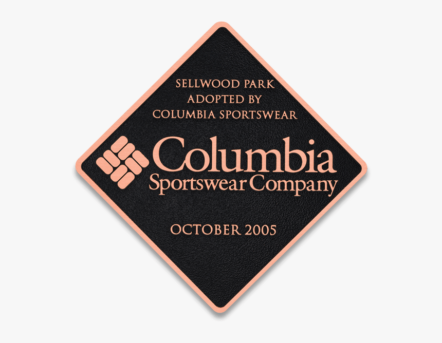Thin Copper Plaque - Columbia Sportswear Company, HD Png Download