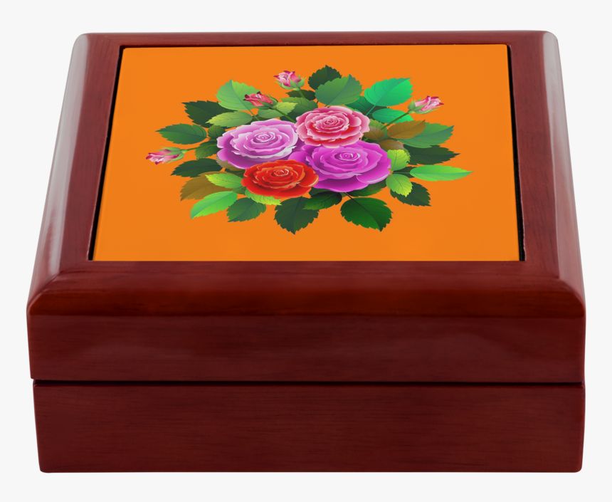 Maison D Elite Ceramic Tiled Elegant Quote Wood Jewelry - Box, HD Png Download