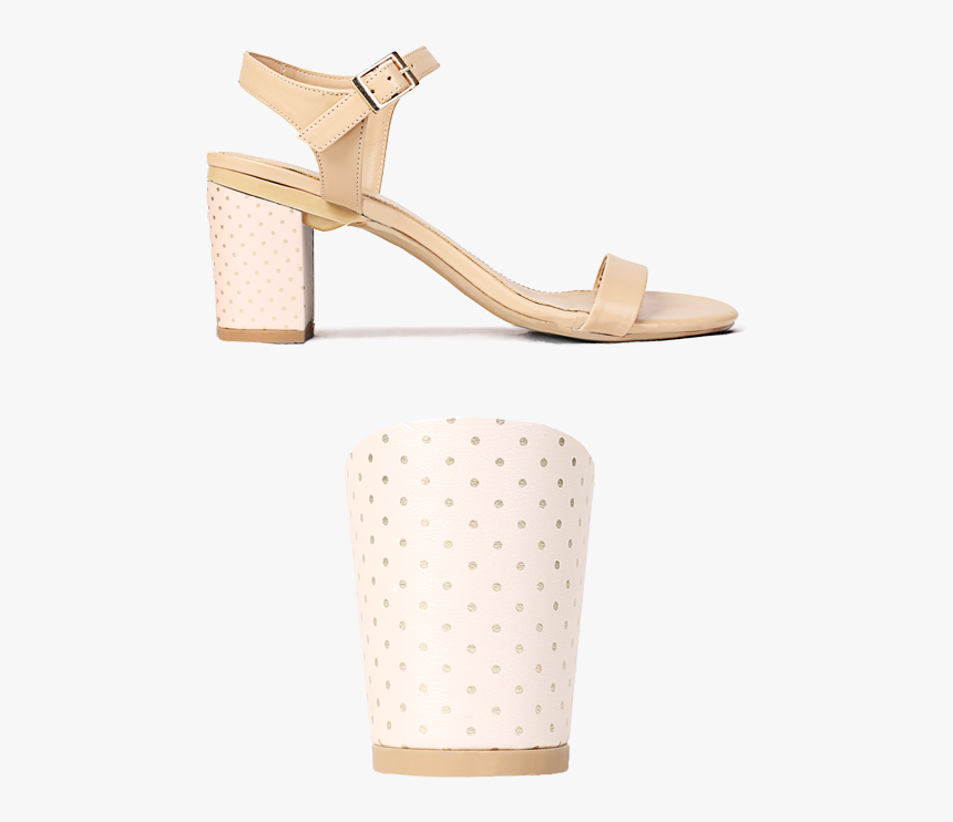 Gold Polka 80s - Sandal, HD Png Download