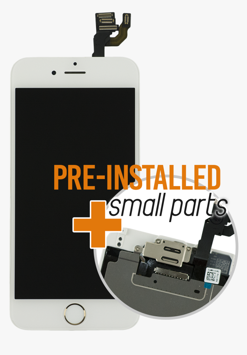 Iphone 6 White/gold Display Assembly With Front Camera - Smartphone, HD Png Download