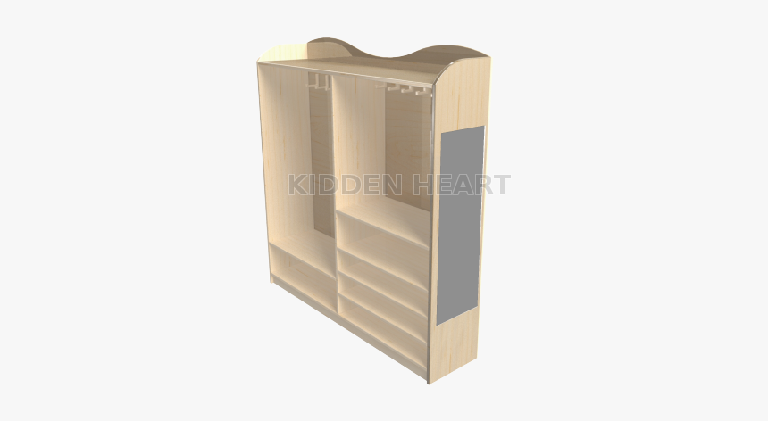 Birch Plywood Open Wardrobe With Hooks And Storage - Cupboard, HD Png Download
