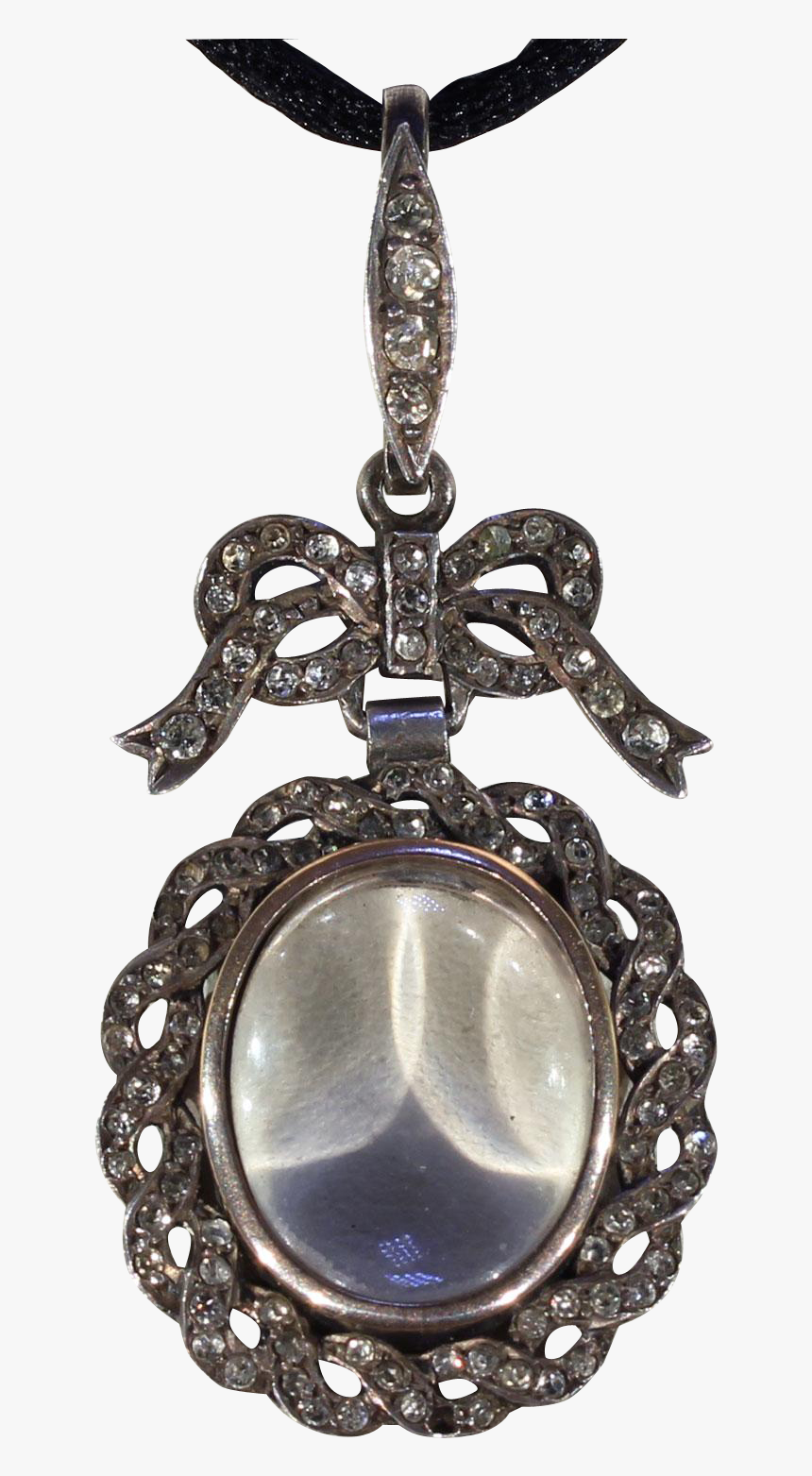 Antique Edwardian Silver Paste Frame Locket Pendant - Locket, HD Png Download