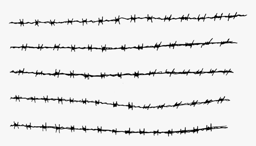 Black Blackbarbedwire Barbedwire Wire Barbed - Barbed Wire Fence Png, Transparent Png
