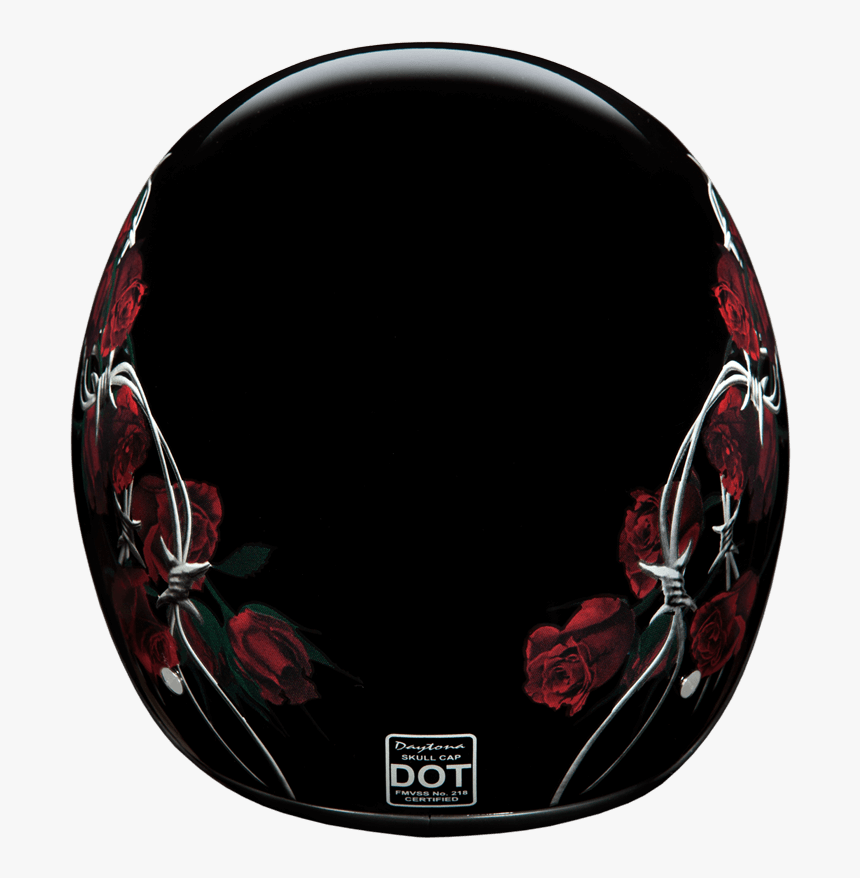 Womens Low Profile Dot Daytona Barbed Wire Roses Motorcycle - Circle, HD Png Download