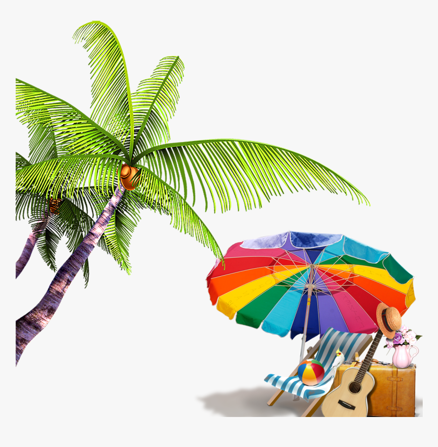 Elements Summer Computer Beach File Free Download Png - Green Tree Background Png, Transparent Png