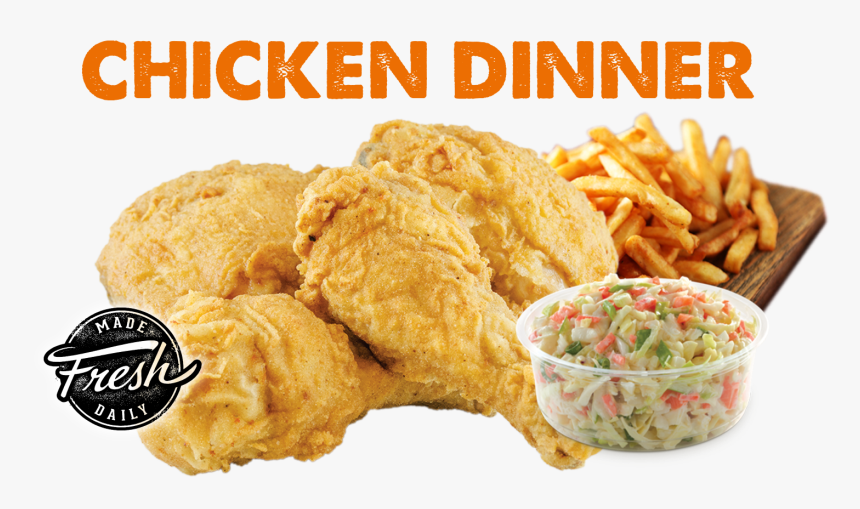 Fried Chicken Dinner - French Fries, HD Png Download