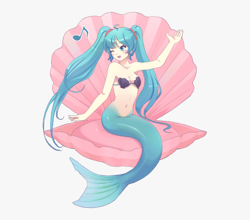 Anime Mermaid Clipart - Hatsune Miku As A Mermaid, HD Png Download