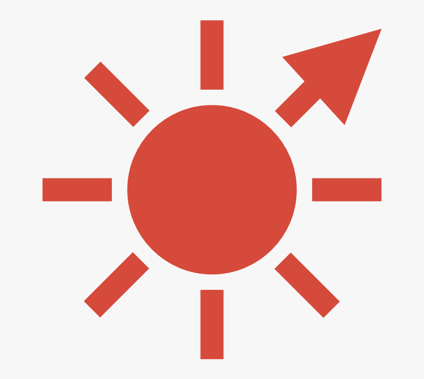 Sun Icon Red Png - Solar Light Icon, Transparent Png