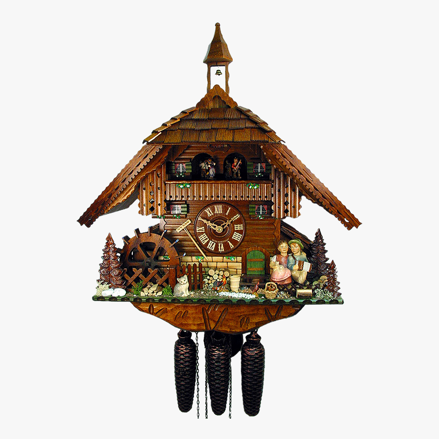 8 Day Chalet With Kissing Couple - Cuckoo Clock Amazon Uk, HD Png Download