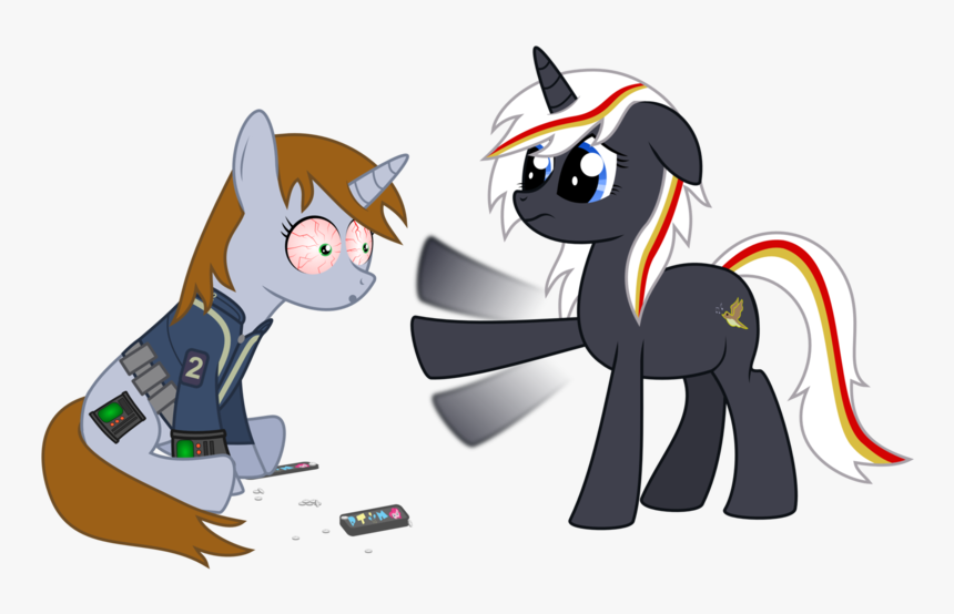 Dr Phoen X, Bloodshot Eyes, Clothes, Drugs, Fallout - Fallout Equestria Littlepip Mentats, HD Png Download