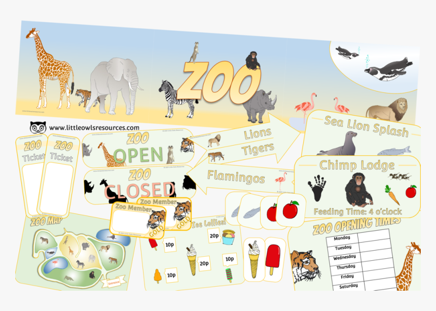 Zoo Role Play Pack Cover - Zoo, HD Png Download