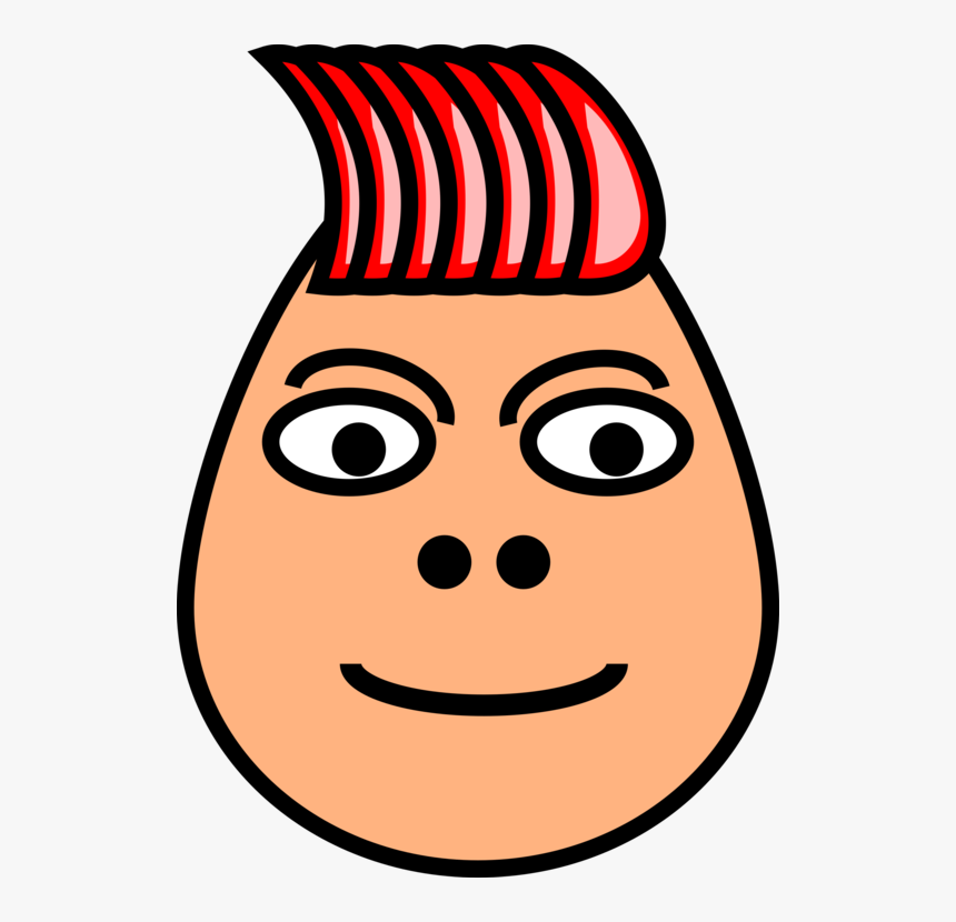 Head,cheek,face - Egg Head With Hair, HD Png Download