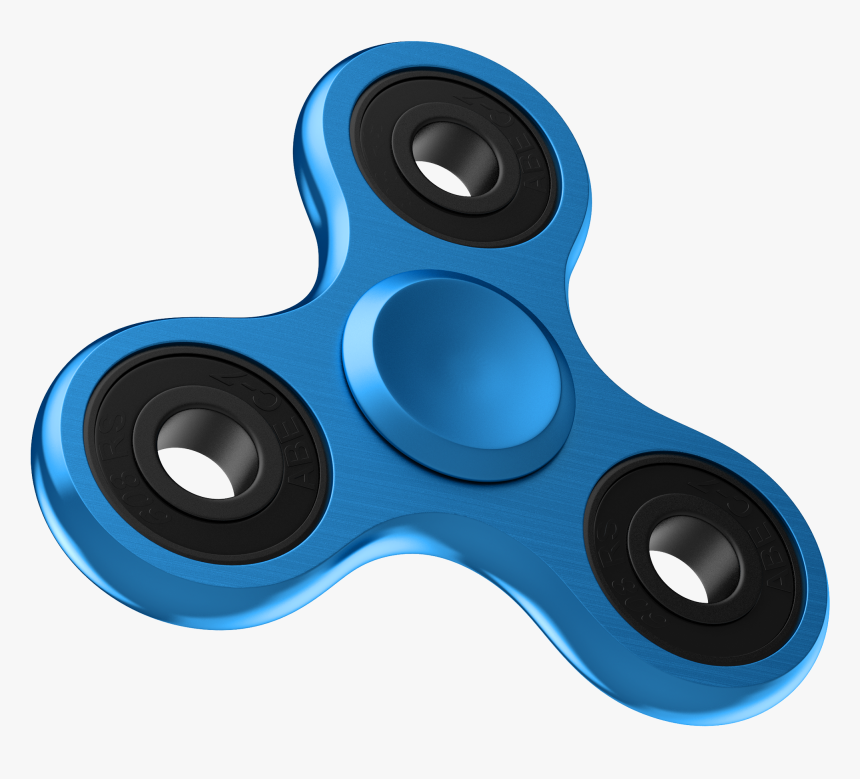 Fidget Spinner Alloy Blue 360 Focus Toy Tri - Plastic, HD Png Download