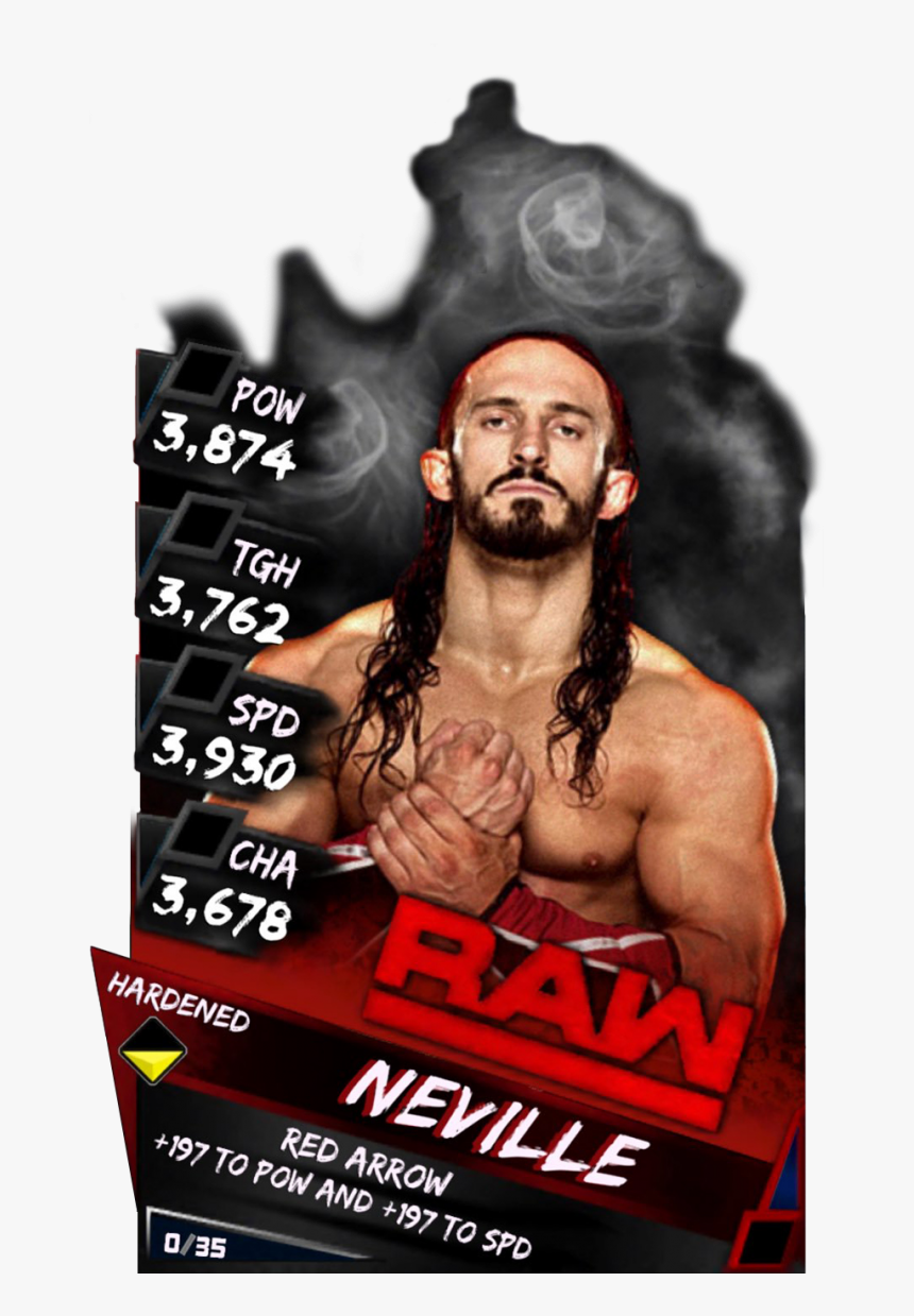 Supercard Neville S3 Hardened Raw - Wwe Supercard Hardened Cards, HD Png Download