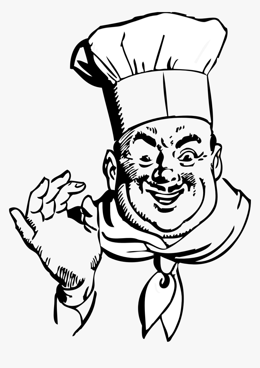 Clipart Female Chef Clipartfest 2 Clipartbarn - Chef Clipart Black And White, HD Png Download