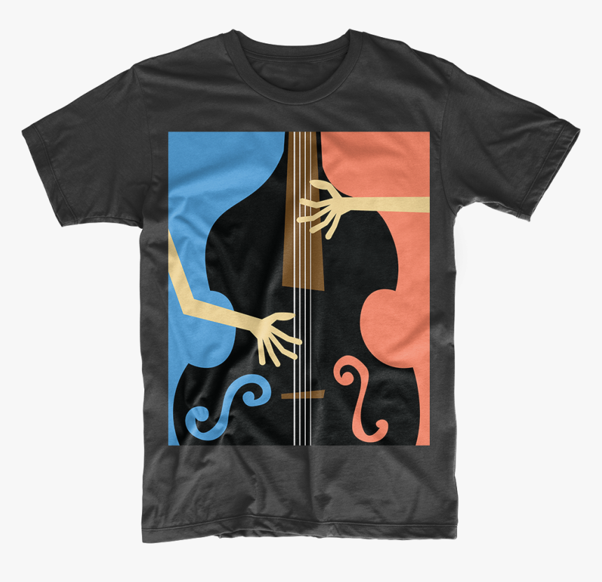 Jazz Double Bass T-shirt - Paris T Shirt Png, Transparent Png