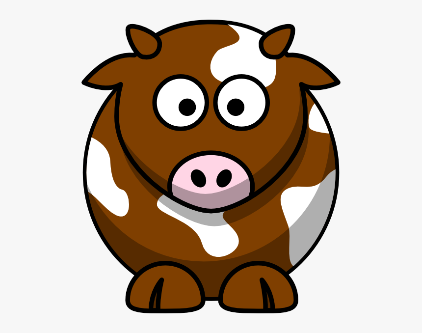 Transparent Cow Clipart - Cute Brown Cow Clipart, HD Png Download
