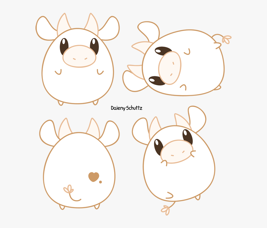 Cow At Getdrawings Com Free For Personal - Cute Cow Drawing Chibi, HD Png Download