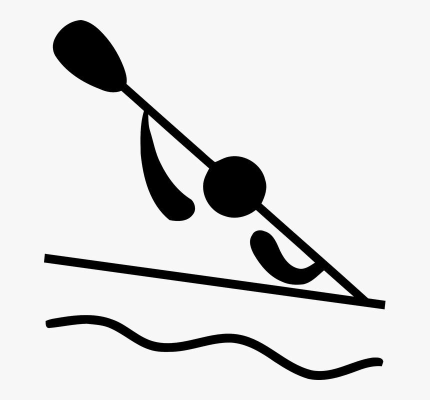 Kayak, Paddling, Kayaking, River, Kayaker, Sports, - Olympic Canoeing Symbol, HD Png Download