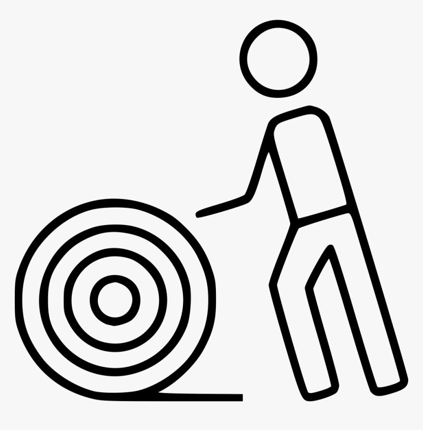 Wire Spool Worker Electrical Cable Core Rolling - Bullseye Vector Png, Transparent Png