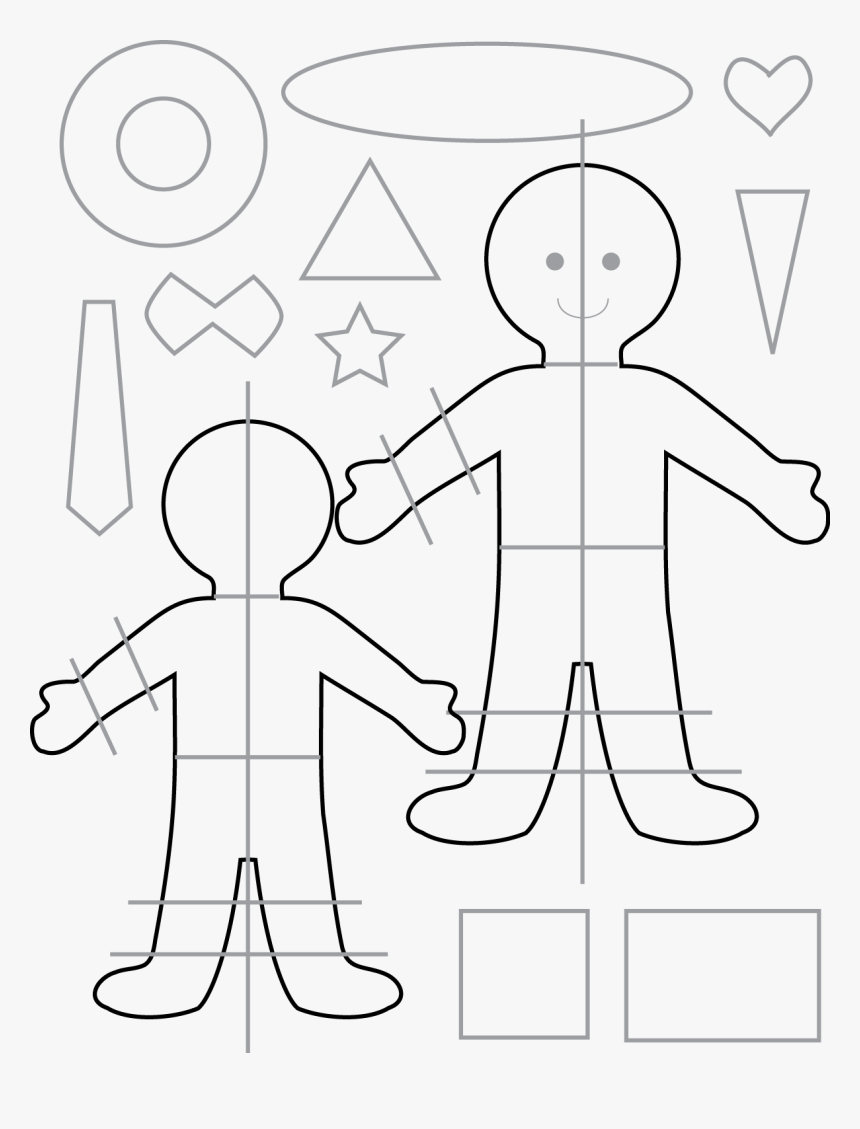 Paper Rag Doll Matryoshka Doll Pattern - Patron Para Hacer Muñecos, HD Png Download