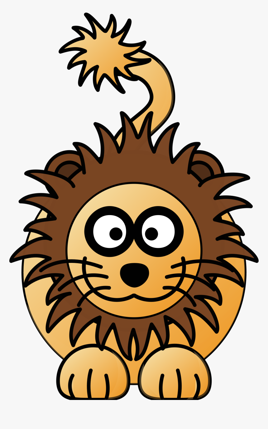 Lion Cartoon Drawing - Cartoon Clipart Lion, HD Png Download