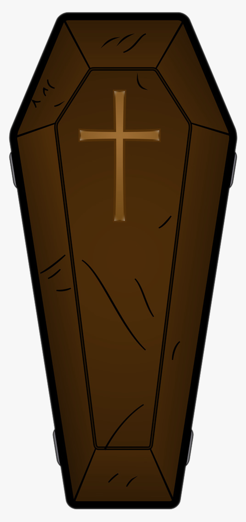 Halloween Brown Coffin Png Picture - Coffin Clip Art Png, Transparent Png