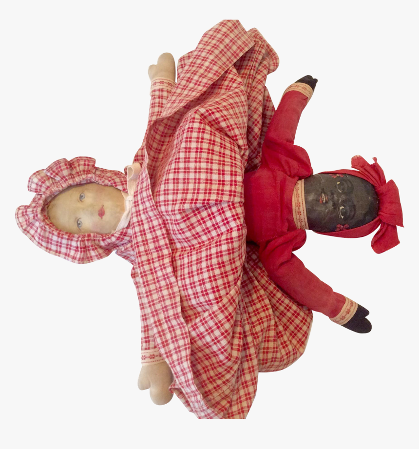 Antique Cloth Bruckner Topsy Turvy Black White Rag - Stuffed Toy, HD Png Download