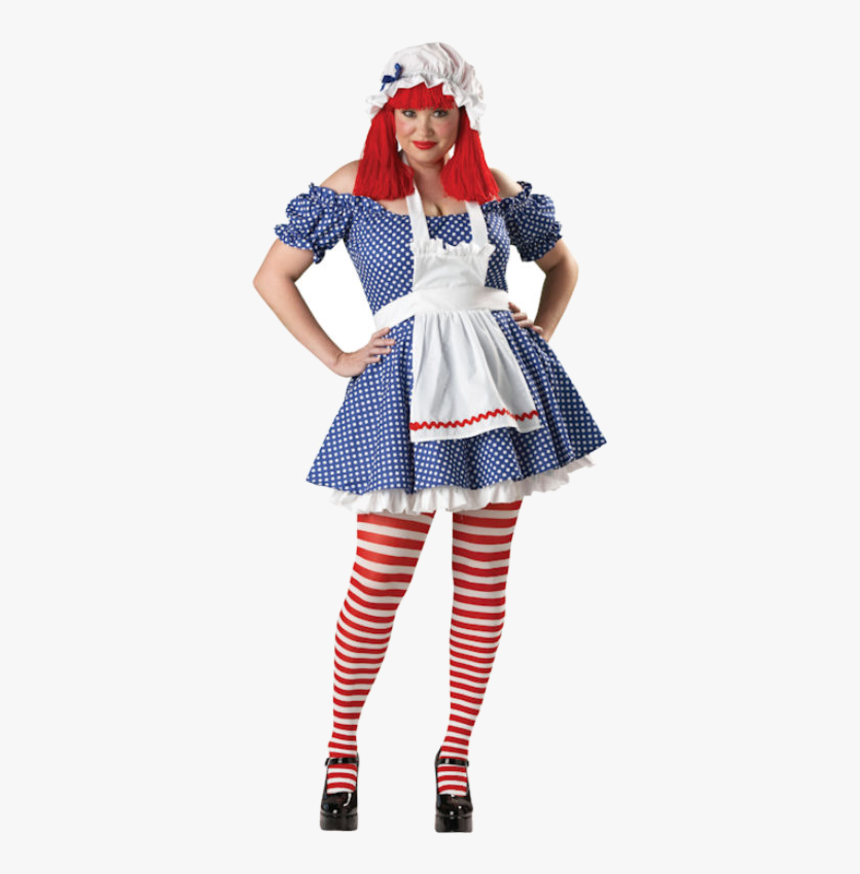 Plus Size Rag Doll Costume - Raggedy Ann Doll Halloween Costume, HD Png Download