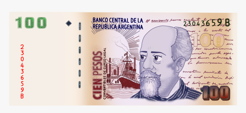 100 Pesos Argentinos - 100 Argentine Peso, HD Png Download