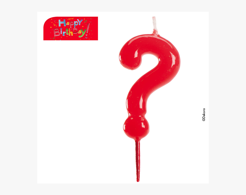 Vela Ponto De Interrogação Em Vermelho - Vela De Cumpleaños Encendida Interrogacion, HD Png Download
