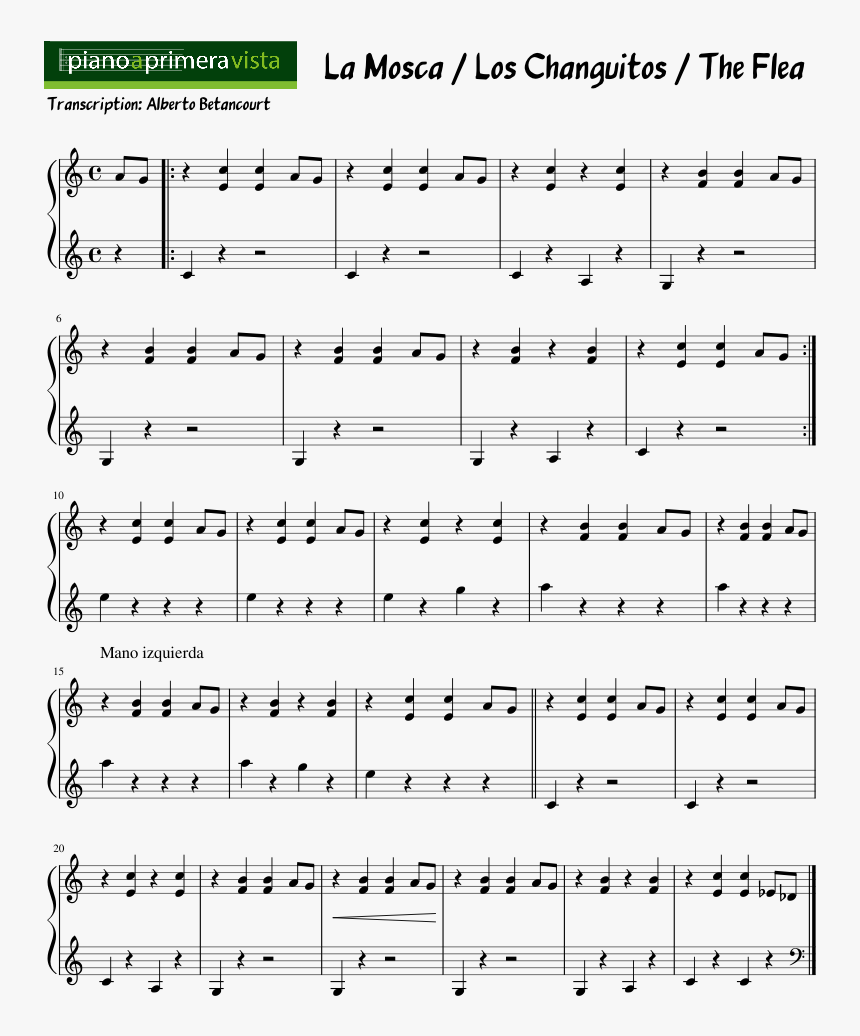 Partitura De Los Changuitos, HD Png Download