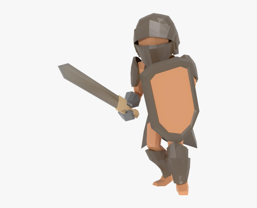 Knight Lowpoly 3d Armor Sword Shield Warrior Medieval Knight Low Poly Hd Png Download Transparent Png Image Pngitem