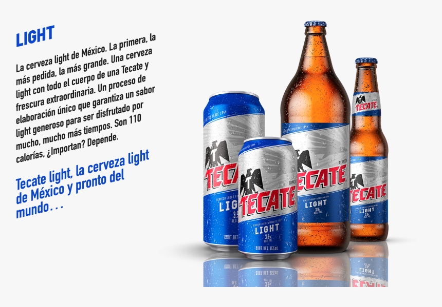 Tecate Light Png - Calorias Tecate Light, Transparent Png