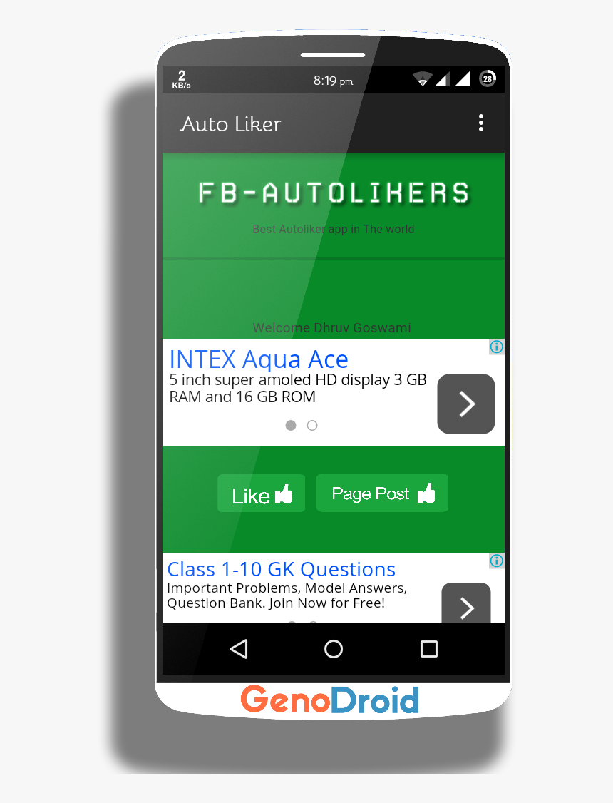 Fb Auto Liker , Png Download - Mobile Phone, Transparent Png