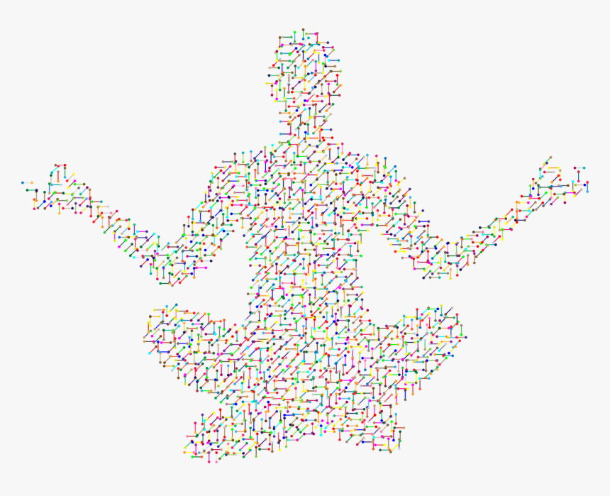 Abstract Painting Yoga Poses Art, HD Png Download