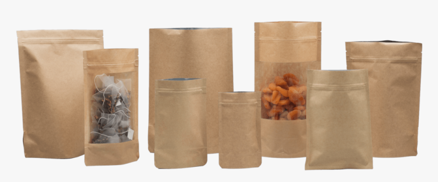 Kraft Pouches, Kraft Bags, Wholesale Kraft Pouches, - Print Grip Seal Bags Brown Uk, HD Png Download