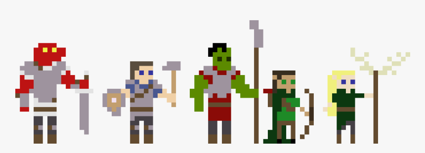 Dnd Party As Pixel Art, HD Png Download