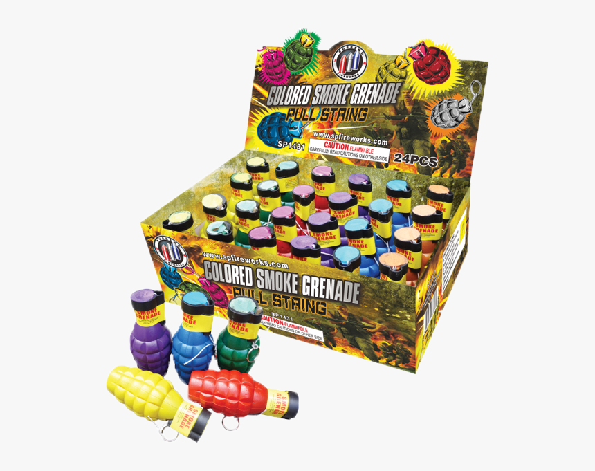 Colored Smoke Grenade Pull String 
 Title Colored Smoke - Educational Toy, HD Png Download